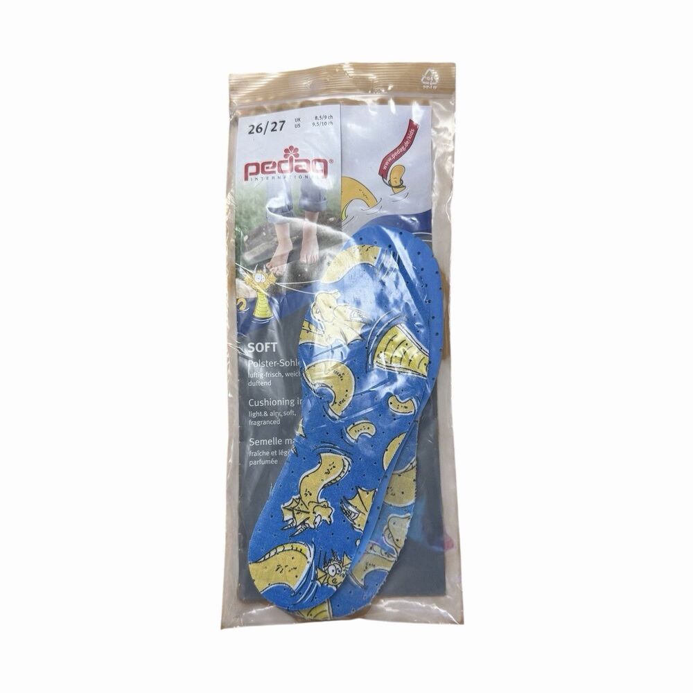 Pedag Kids 26/27 (US 9.5-10) Soft Comfort Full length Insoles Foot Support NEW